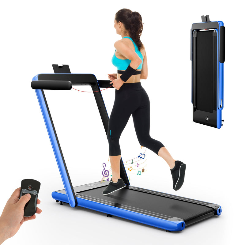 2.25HP Foldable Walking Pad Treadmill with Remote Black - view 5