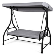 3 Seater Garden Swing Chair with Adjustable Canopy and Cushions