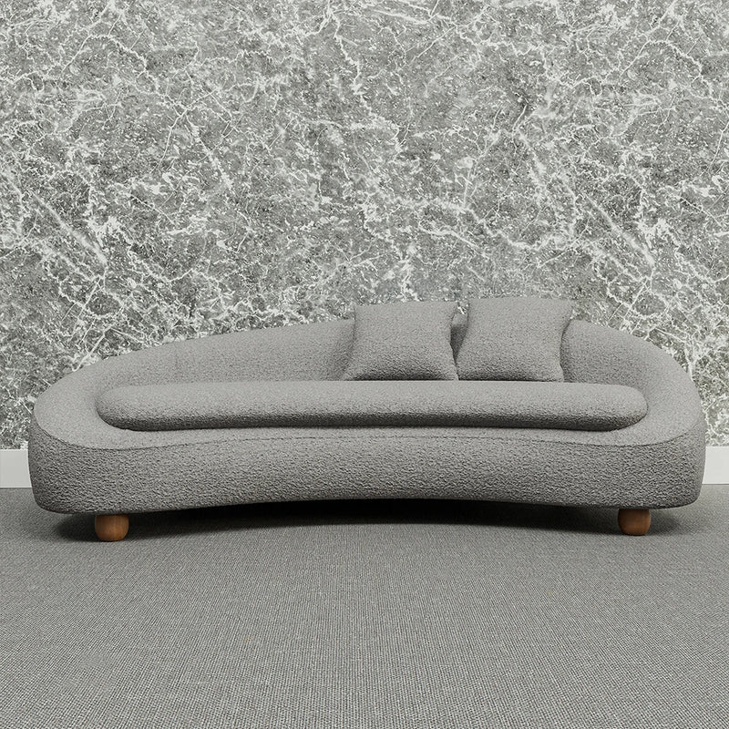 Mimi 3 Seater Curved Sofa - Boucle Fabric
