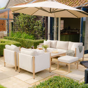 Maze Burford 3 Seat Sofa Dining Set - Almond