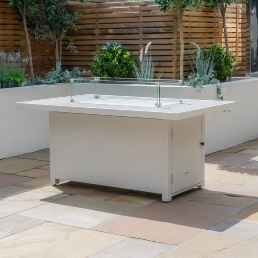 Maze Amalfi/New York Aluminium Fire Pit Table - White