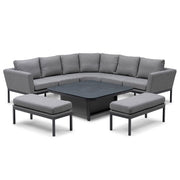 Maze Pulse Deluxe Square Corner Dining Set - Zinc Grey - image 1