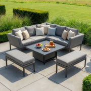Maze Pulse Square Corner Dining Set - Zinc Grey