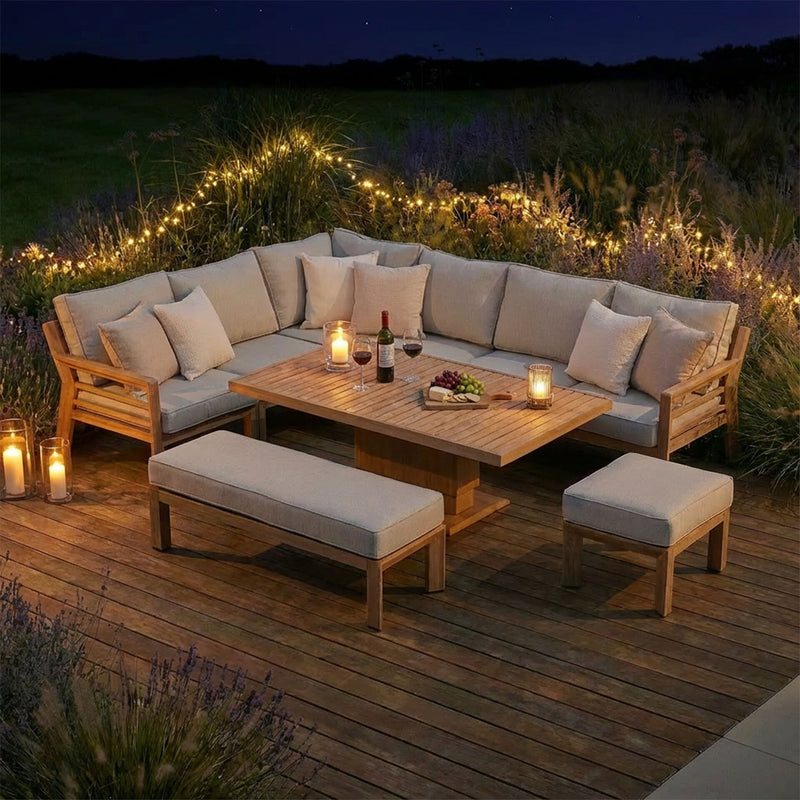 Maze New York Corner Dining Set side view