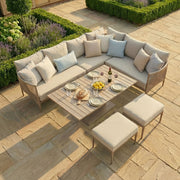 Maze Havana Corner Dining Set rising table