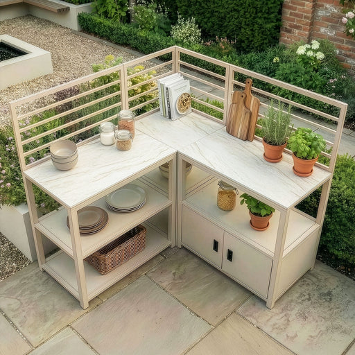 Maze Sicily Outdoor Kitchen and Bar Latte - angle view
