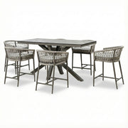 Maze Monaco 6 Seat Bar Set Cool Linen - lifestyle view