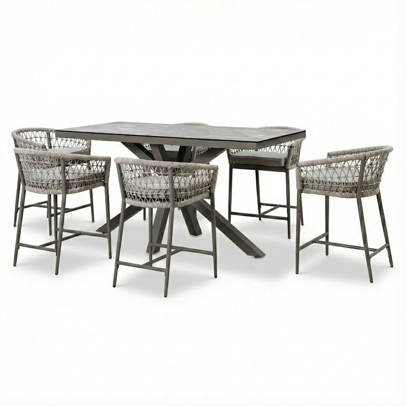 Maze Milan 8 Seat Dining Set - garden setting
