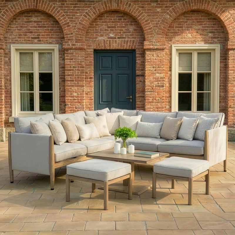 Maze Burford Small Corner Dining Set - Almond