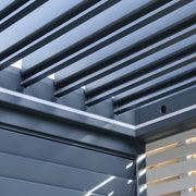 Maze Como BBQ Shelter - Grey, textilene privacy blind detail