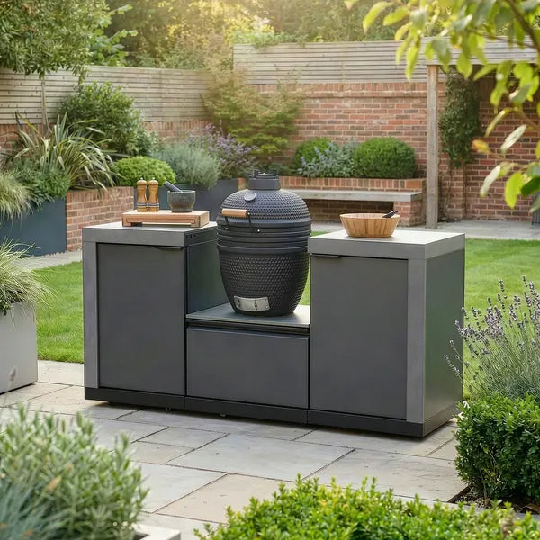 Maze Ember Small Linear Outdoor Kitchen Kamado Set with 18 inch Kamado - view 3