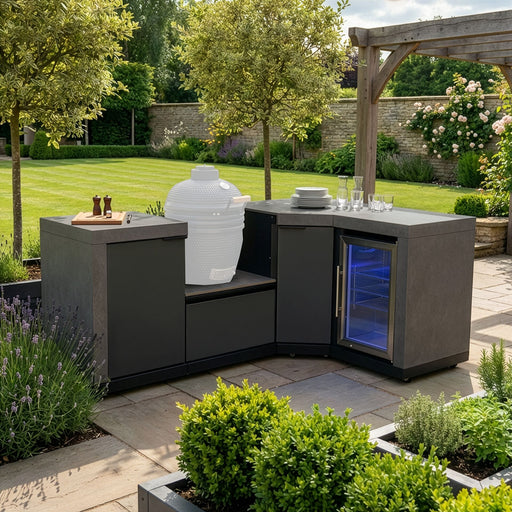 Maze Ember Small Corner Outdoor Kitchen with Fridge - main view