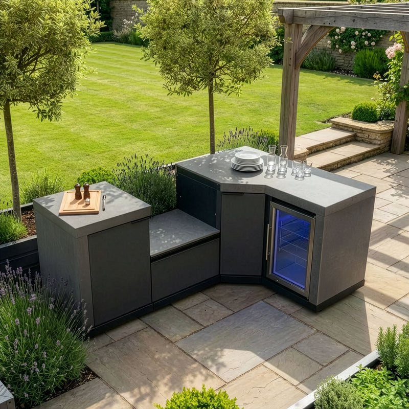 Maze Ember Small Corner Outdoor Kitchen with Fridge - view 3