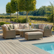 Maze Winchester Royal U-Shape Sofa Set - Ceramic Glass