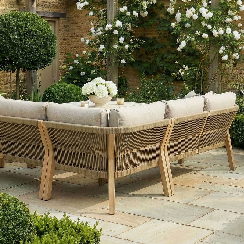 Maze Martinique Corner Sofa Set table detail