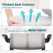 Thickened seat cushion with mesh fabric and high resilience sponge on a chair.