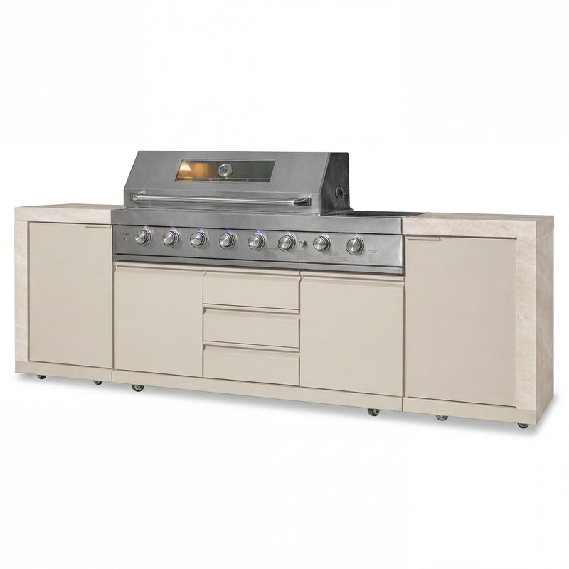 Maze Ember Linear Outdoor Kitchen 6 Burner Gas Grill Latte - view 5