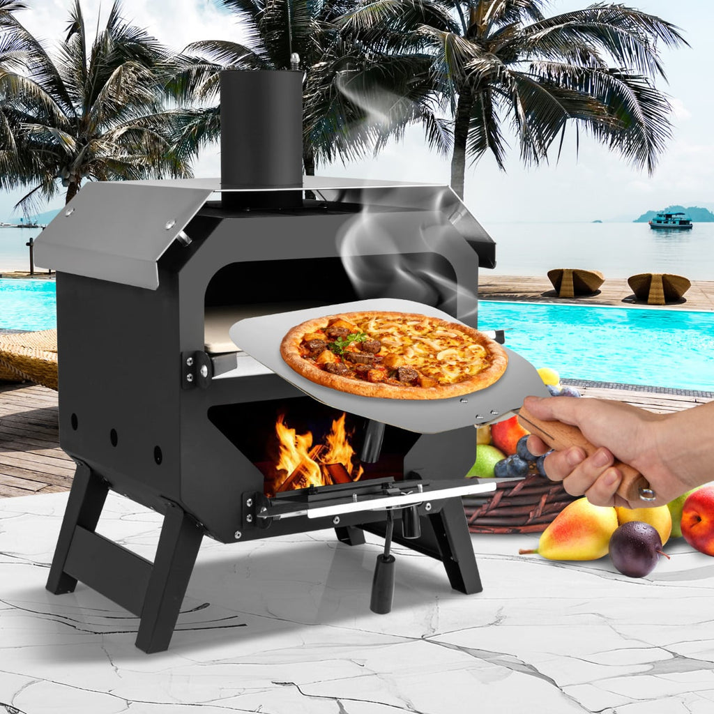 45 cm Outdoor Pizza Oven with Pizza Stone and Oxford Cloth Cover