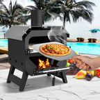 45 cm Outdoor Pizza Oven with Pizza Stone and Oxford Cloth Cover