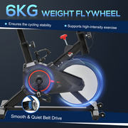 HOMCOM Indoor Exercise Bike with Adjustable Height, Resistance - image 4