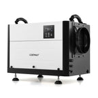 50/70L/Day Industrial Dehumidifier with Pump and Drain Hose-White-50L