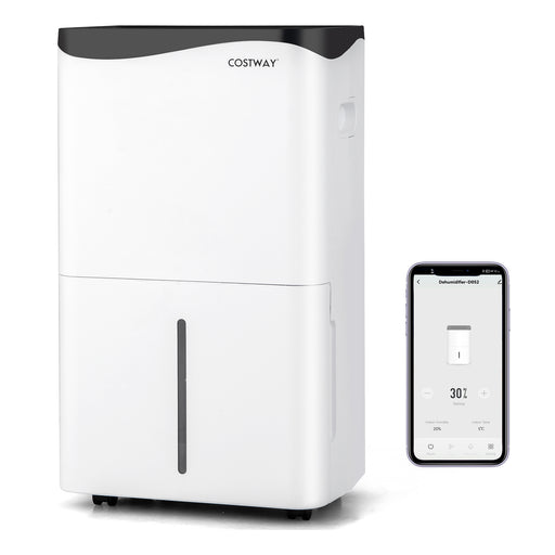Portable 50L/Day Dehumidifier with App and Wifi for Home Damp