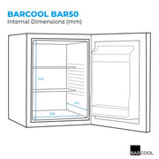 Barcool Bar50 LED mini bar fridge, photo 13