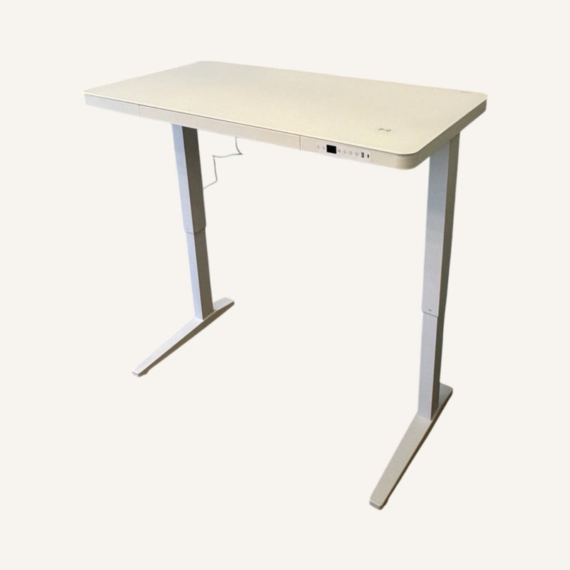 E-Max Electric Height Adjustable Desk White (Glass Top) – Purus Life - image 5