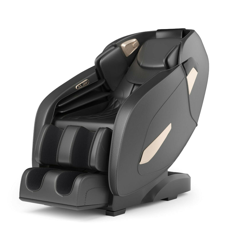 Electric Shiatsu Massage Chair with SL Track, Bluetooth, Heat and Airbag - Black