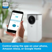 BLACK+DECKER BXAC40035GB digital control panel and remote control for temperature and mode settings