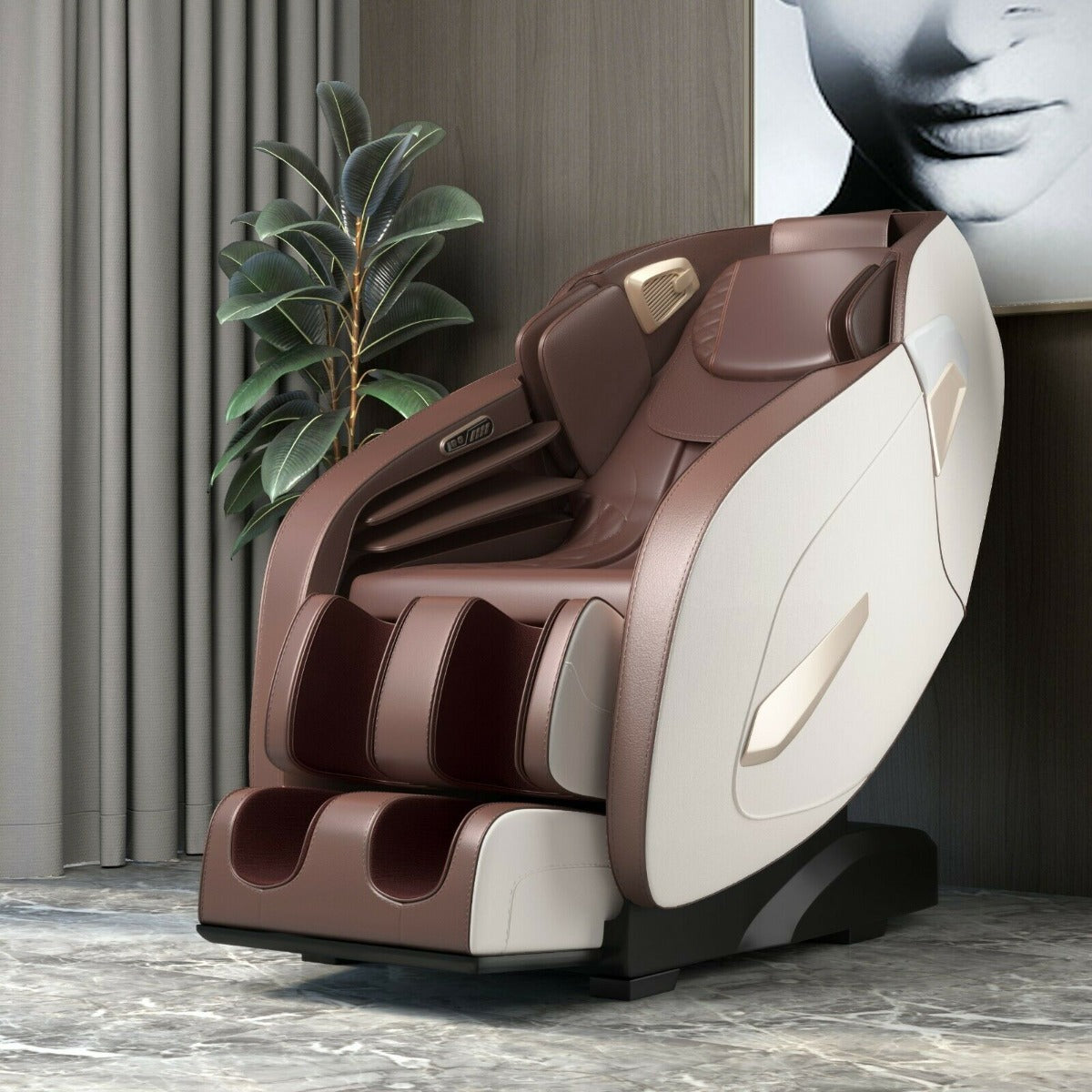 Electric Shiatsu Massage Chair with SL Track, Bluetooth, Heat and Airbag