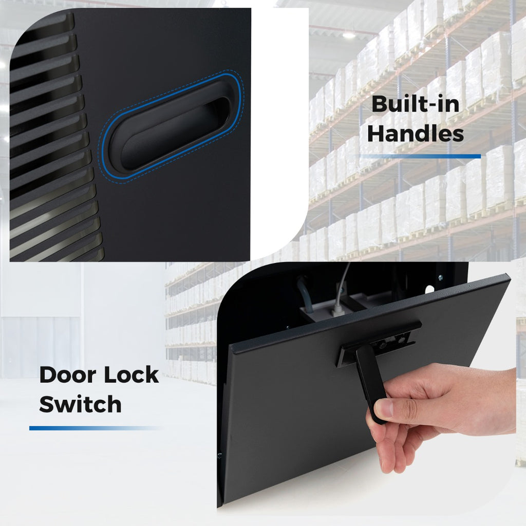 66 L/Day Commercial Dehumidifier with Pump and Drain Hose for Basement Warehouse Job Site