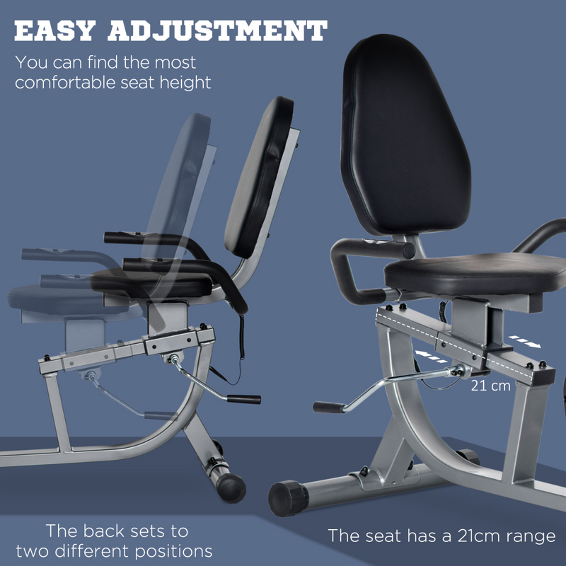 HOMCOM Exercise Bike with LCD Display, Quiet 8-Level Magnetic Resistance - image 7