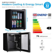 Subcold Cave35-G glass door beer fridge, photo 7