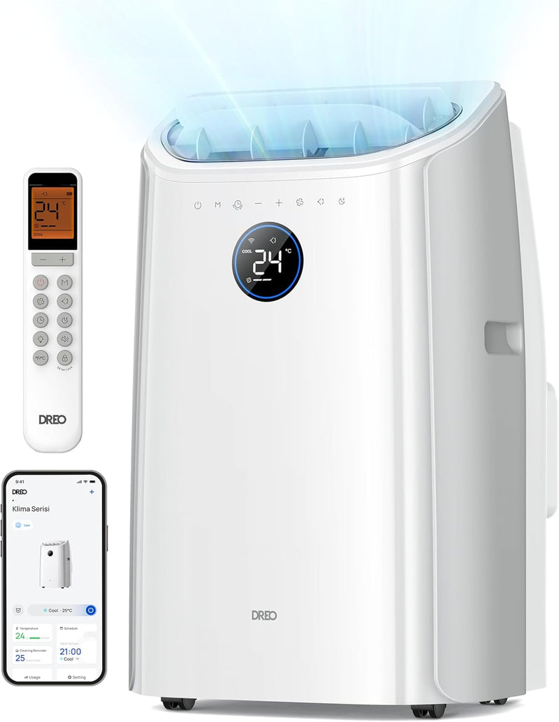 Dreo Smart 3-in-1 Portable Air Conditioner 12,000 BTU Wi-Fi AC516S – White