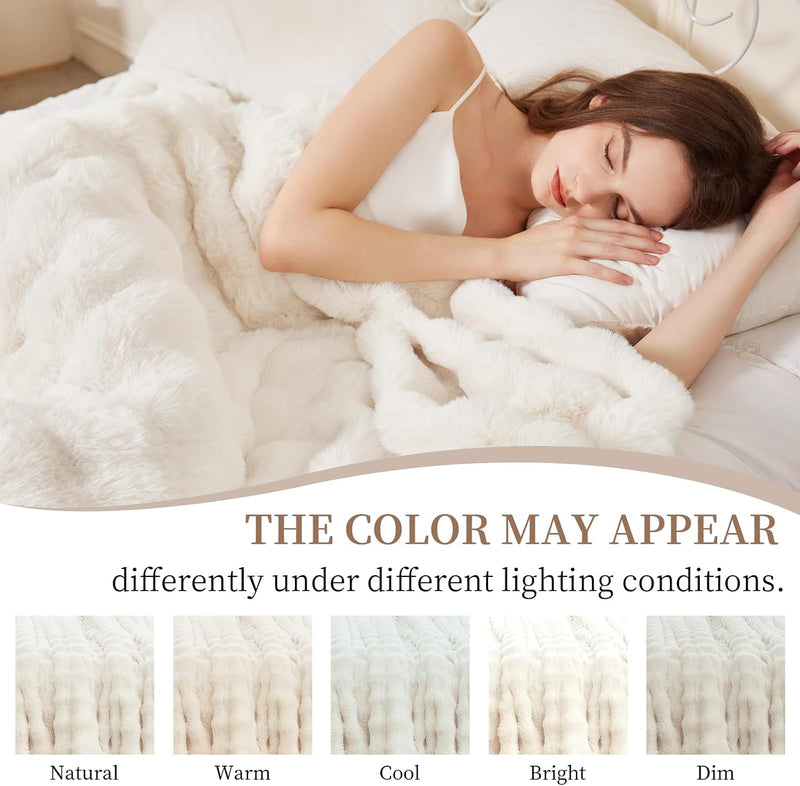 Luxury Faux Fur Throw Blanket - image 43