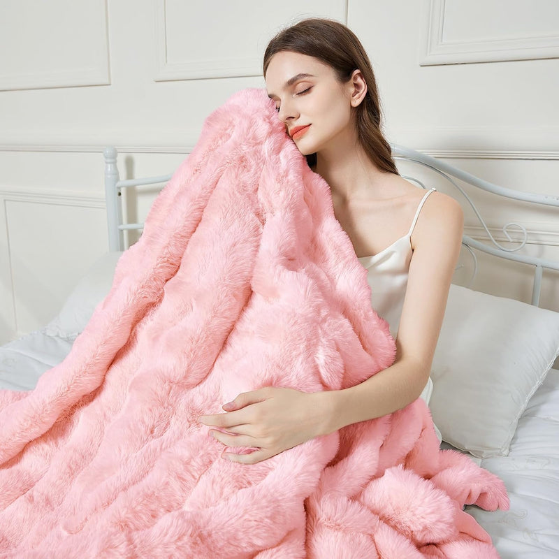 Luxury Faux Fur Throw Blanket - image 11