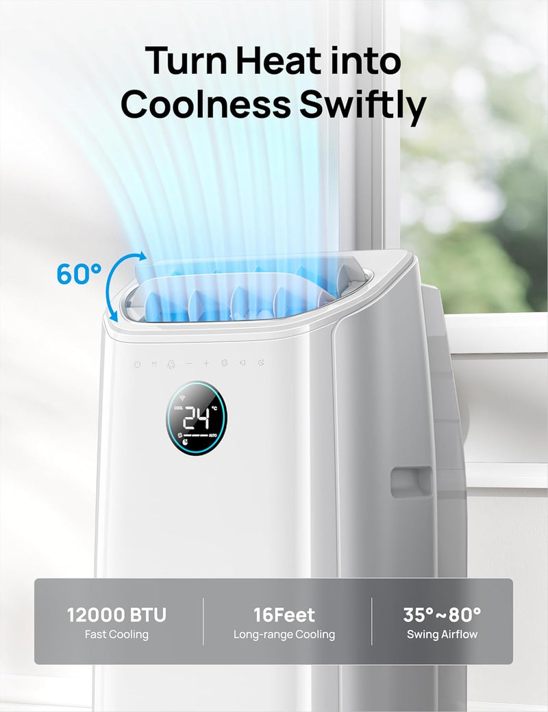 Dreo Smart 3-in-1 Portable Air Conditioner 12,000 BTU Wi-Fi AC516S – White