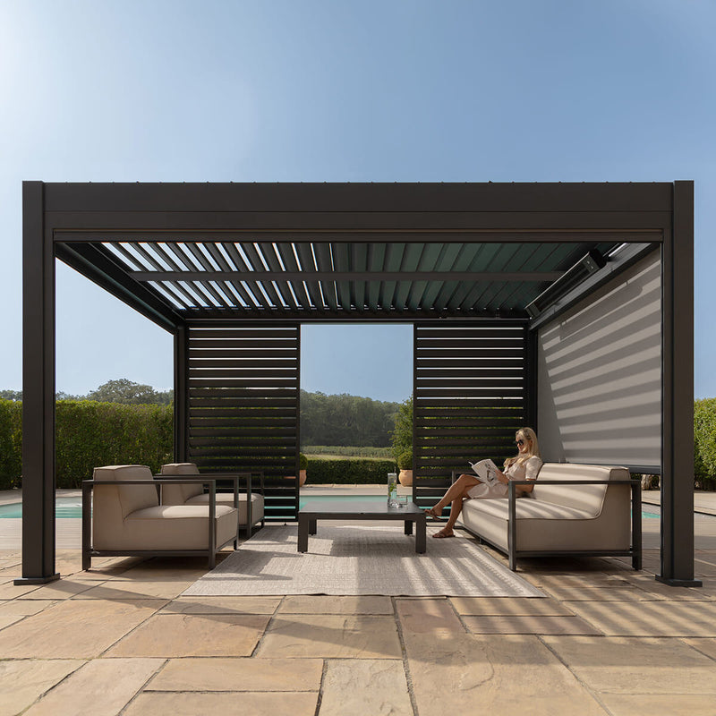 Eden 4x4 Pergola Grey, side view
