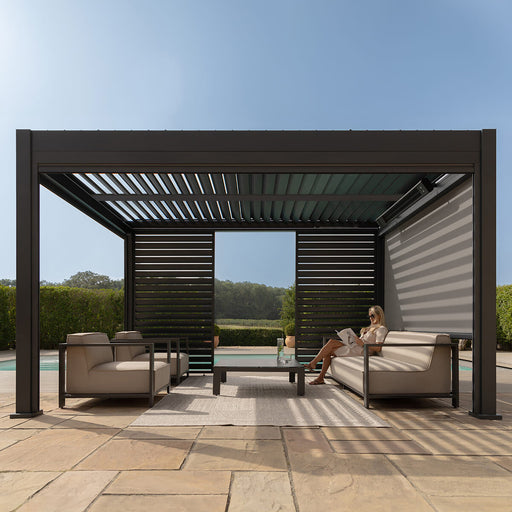 Eden 4x4 Pergola Grey, side view