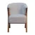 Bouclé Handcrafted Accent Chair with Solid Mango Wood Frame, Brown lifestyle