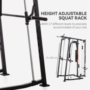 SPORTNOW Multi-Gym Smith Machine Power Cage for Home Gym Weight Lifting - image 6