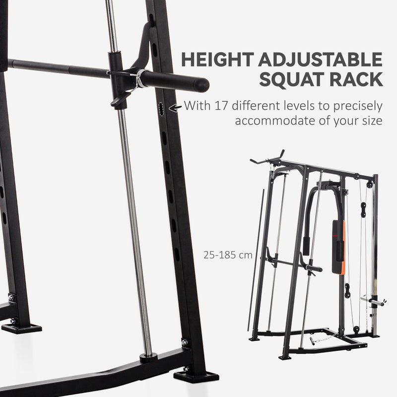 SPORTNOW Multi-Gym Smith Machine Power Cage for Home Gym Weight Lifting - image 6