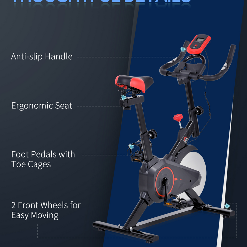 HOMCOM Indoor Exercise Bike with Adjustable Height, Resistance - image 7