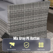 7 Pieces Patio Dining Furniture Set Grey - Overview