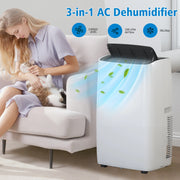 Smart portable air conditioner with LED touch control panel and remote control