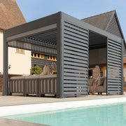 Eden 4x4 Pergola Grey, leg and footplate detail