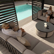 Eden 4x4 Pergola Grey, evening LED lighting