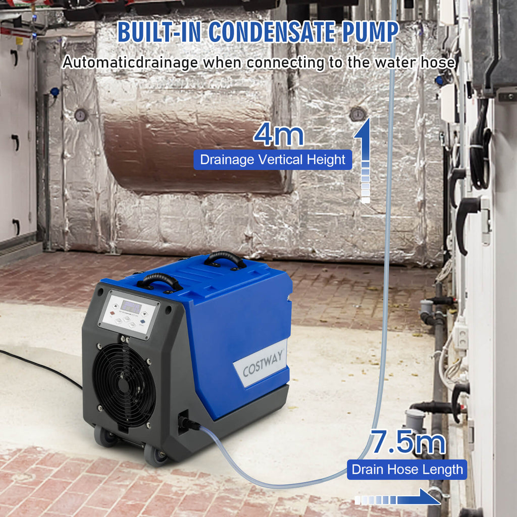 85L/Day Commercial Dehumidifier with Pump and 24H Timer