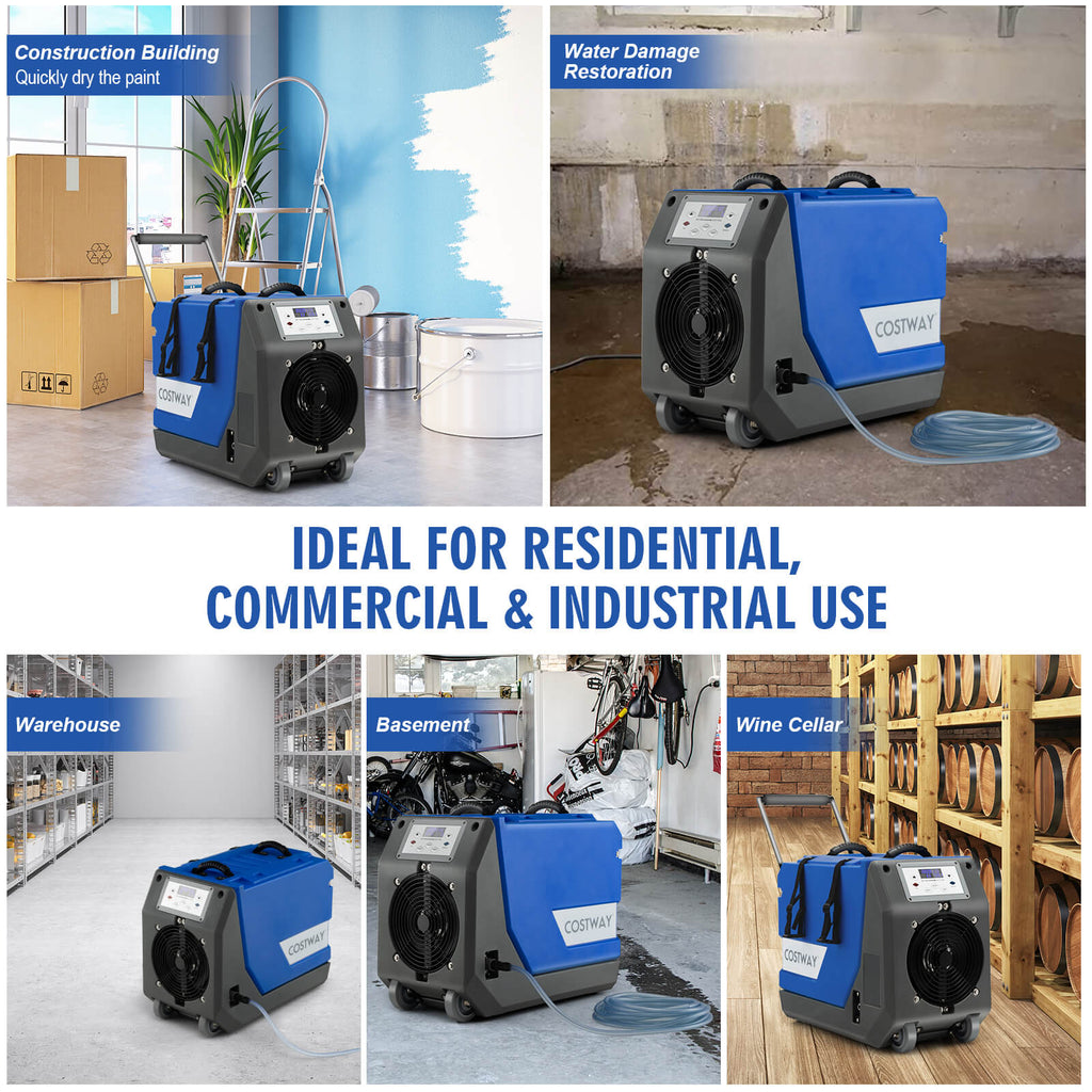 85L/Day Commercial Dehumidifier with Pump and 24H Timer